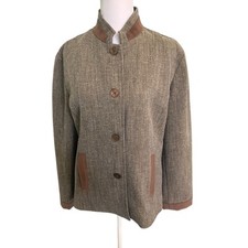 Vintage Orvis Sporting Tradition 4 Button Down Brown Twide Jacket Women M