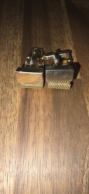 70er Vintage manschettenknöpfe, Gold-Ton Formal Wrap Cuff Link Design