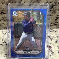 2026 Bowman Chrome Roldy Brito 1st BLUE SHIMMER REFRACTOR /150 Rockies #BCP-21