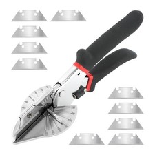 Adjustable Multi Angle Miter Shears with 10 Extra Blades, 45-135 Degree Cutte...