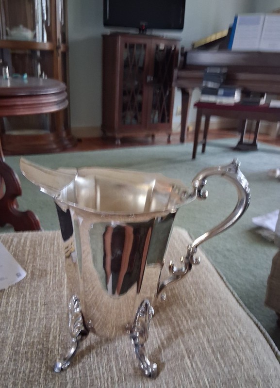 Art Noveau Silver on Copper Water Pitcher