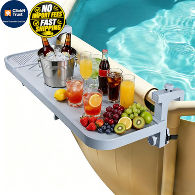 winemana Pool Bar for Above Ground Swim Up 38.4 x 12 x 1 inches, Grey
