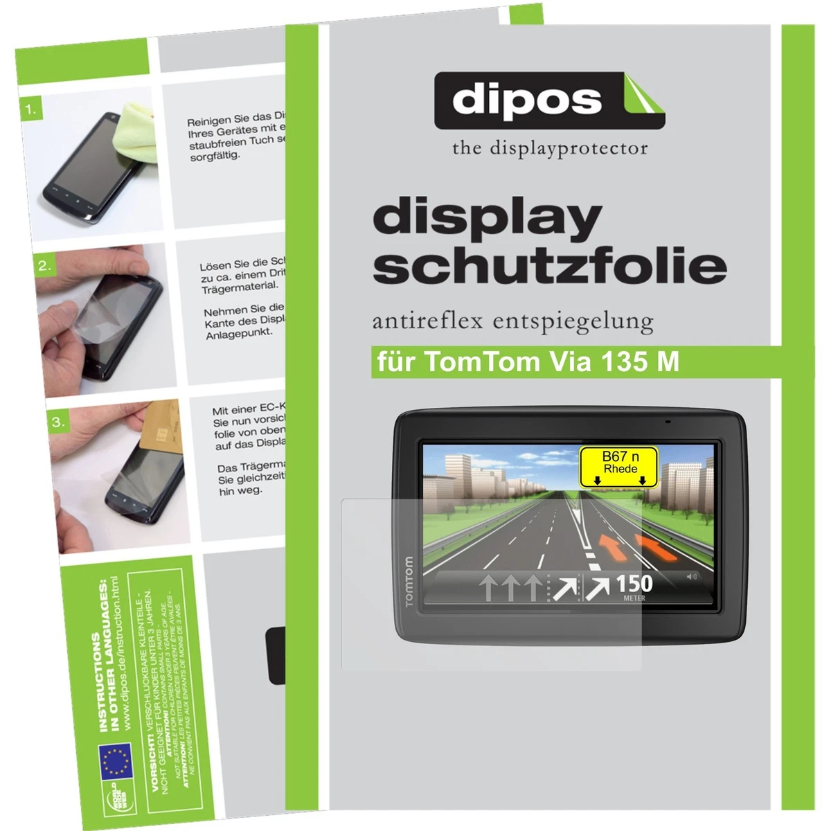 dipos I Pellicola Protettiva antiriflesso compatibile con TomTom GO Discover 7 pollice Pellicola di Protezione