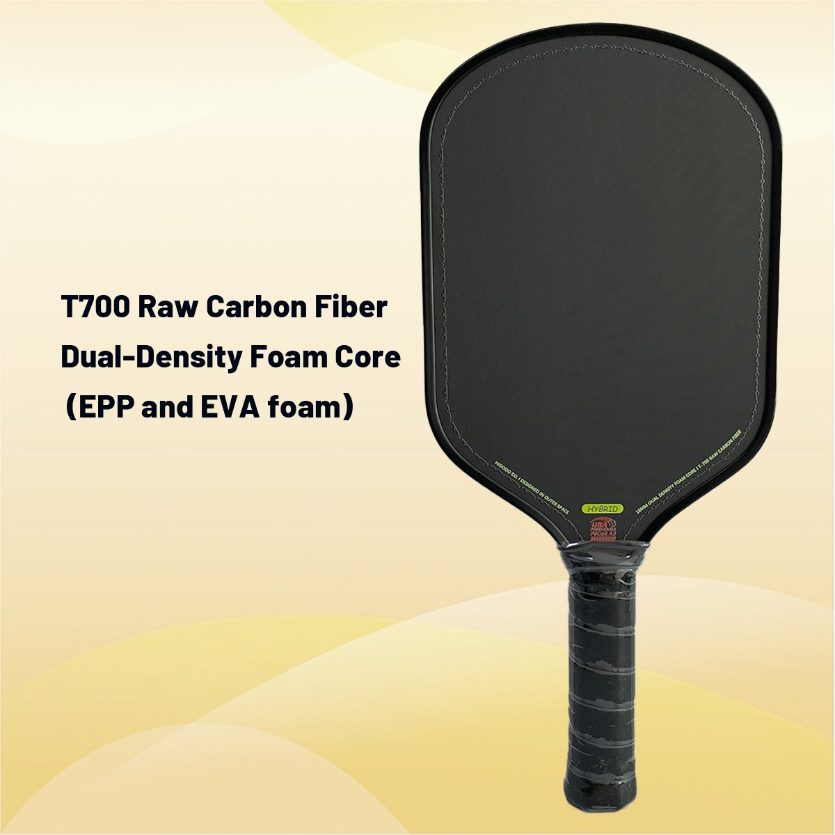 Pickleball Paddle 16mm Hybrid Dual-Density Foam Core (EPP and EVA