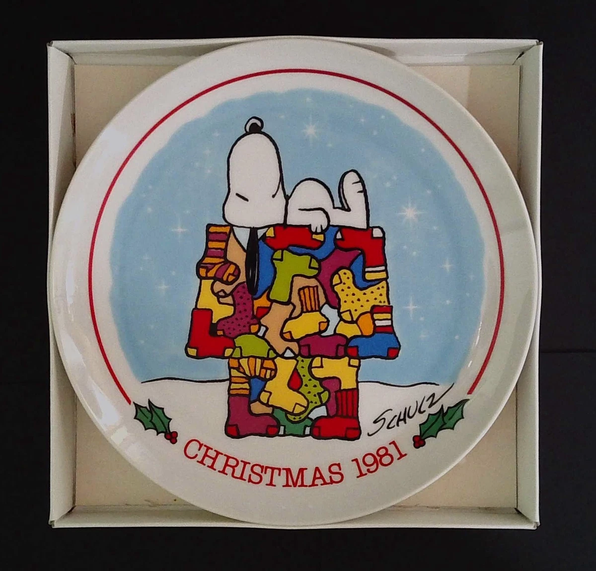Peanuts Christmas Plate In Schmid Collectibles for sale | eBay