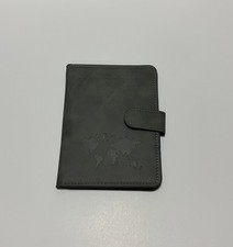 Grey Leather Passport, Case Wallet Holder ￼