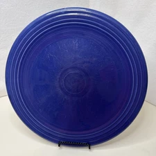 Vintage Logo Fiesta Fiestaware Homer Laughlin Cobalt Blue Chop Plate 12"