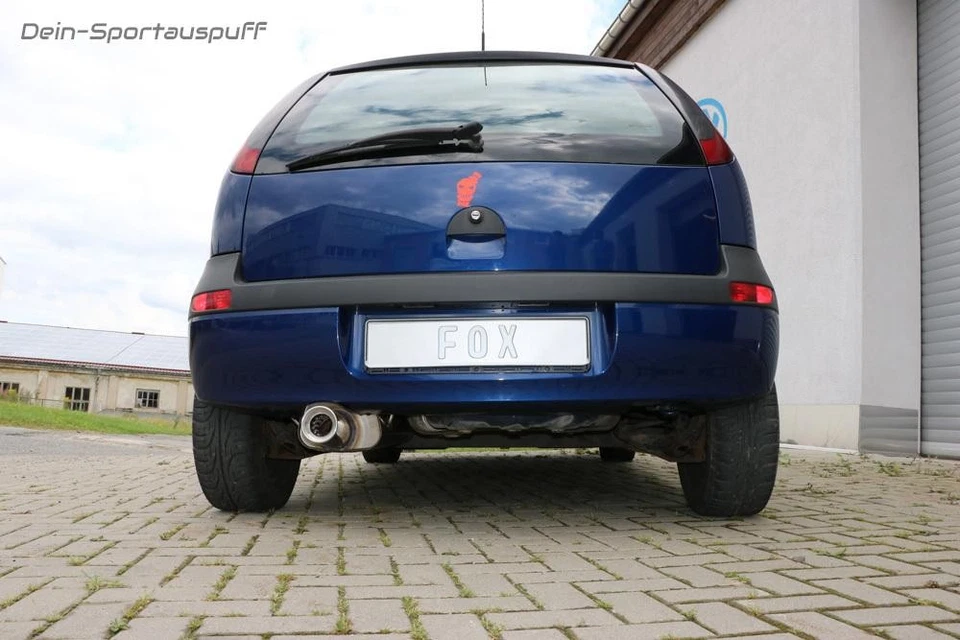 Impianto Di Scarico Fox (Con Sound-Tubo) Opel Corsa C 1x90mm Rotondo Con Abs. - Immagine 2 di 4