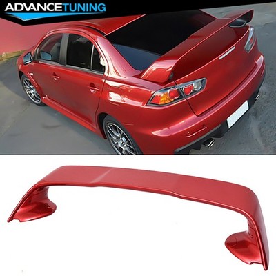 For 08-17 Mitsubishi Lancer EVO Style Trunk Spoiler Wing Painted #P26 Rally Red