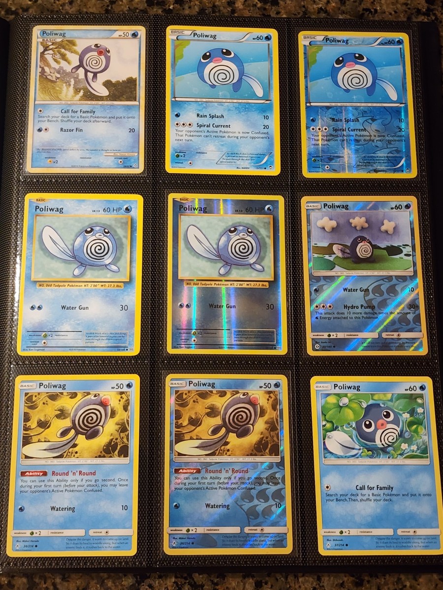 アメリカ購入品 綺麗 Poliwrath Poliwag Poliwhirl Poliwrath Pokemon Card Lot - WOTC to Modern
