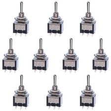 10 x On/Off/on 3-Position Mini Toggle Switch Car Dash Dashboard DPDT 12V