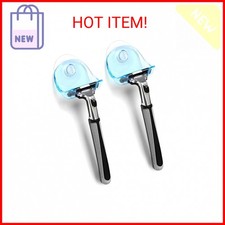 2 Pack Suction Cup Razor Holder for Shower Wall Accessories No-Drill Shower Ra