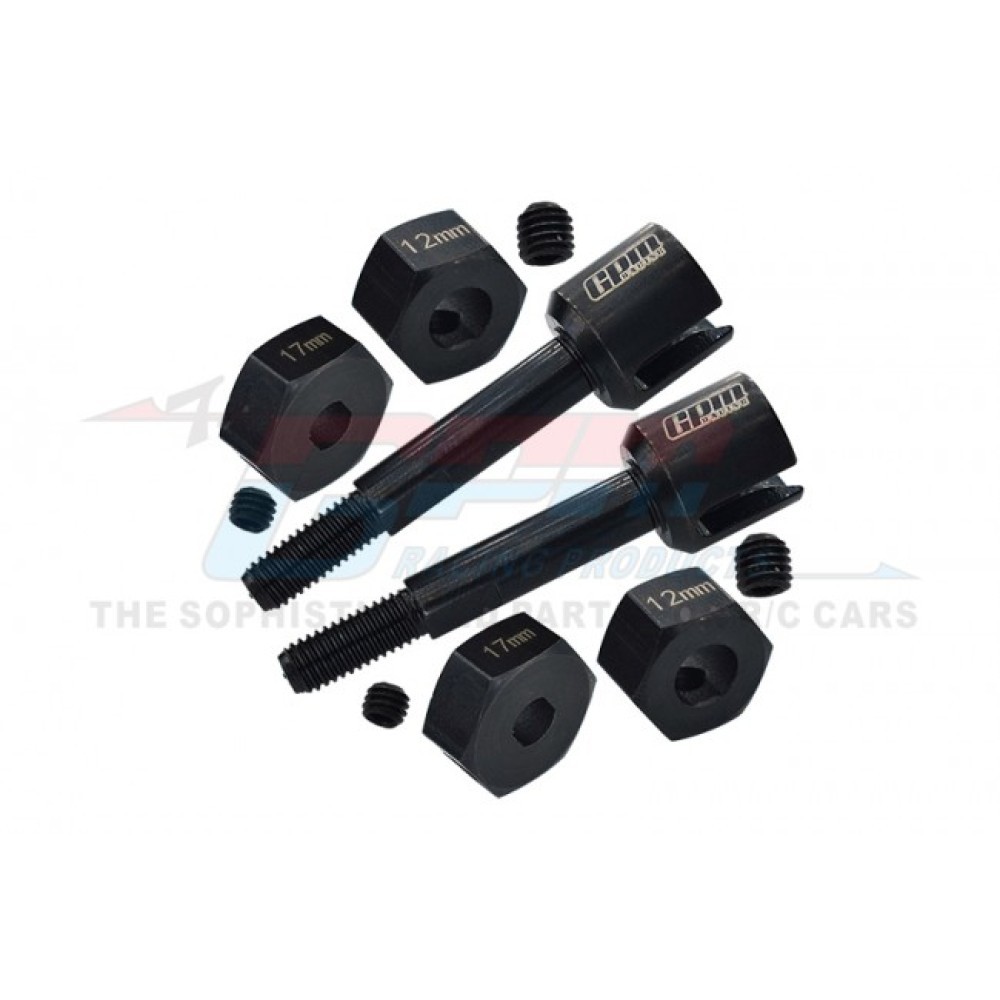 GPM LMT039RS-BK 4140 Carbon Steel Rear Wheel Axle for TEAM LOSI 1/8 LMT