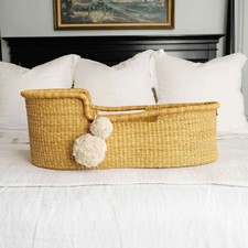 Plum Sparrow Inset Handle Moses Basket