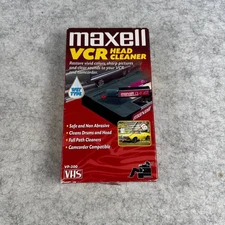 Maxell VCR Head Cleaner Wet Type VHS VP-200 Camcorder Compatible Vintage