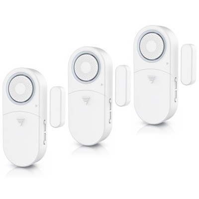 Bearware 3x Fensteralarm 120 dB Alarmsensor Tür und Fenster Einbruchschutz