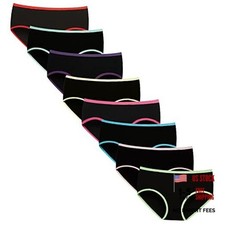 Girls Underwear Comfortable Panties for Teens Girls Briefs 12 Black