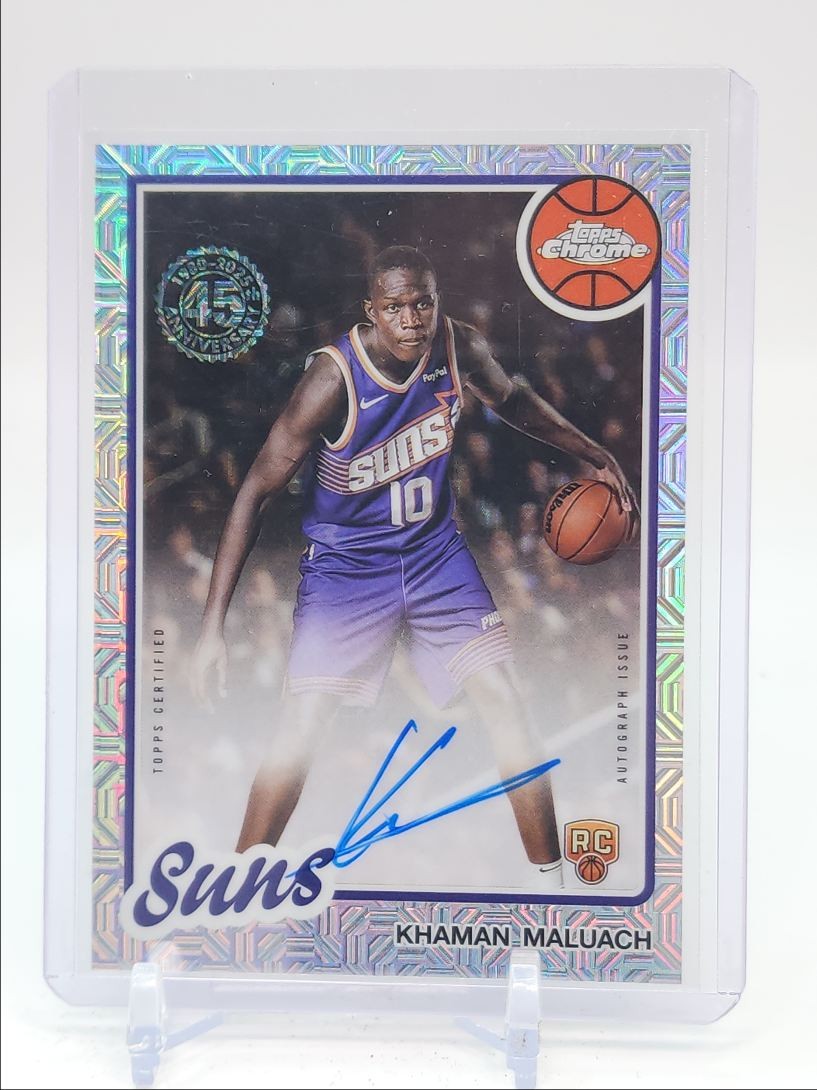 KHAMAN MALUACH 2025-26 TOPPS CHROME 1980 ROOKIE SILVER MOJO RC AUTO Q0859