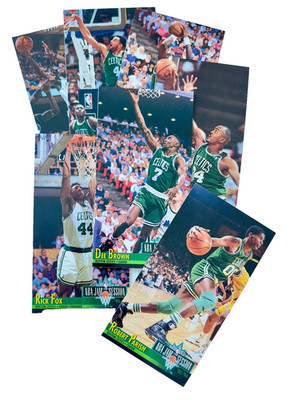 Celtics Team Set 1993 NBA Jam Session Tall Boys: Parish, Brown, Fox, Gamble,NMMT