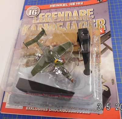 1:72 AMER COM 16 Diecast  Heinkel He 162A-2 Volksjäger I/JGI, 1945  OVP mit Heft