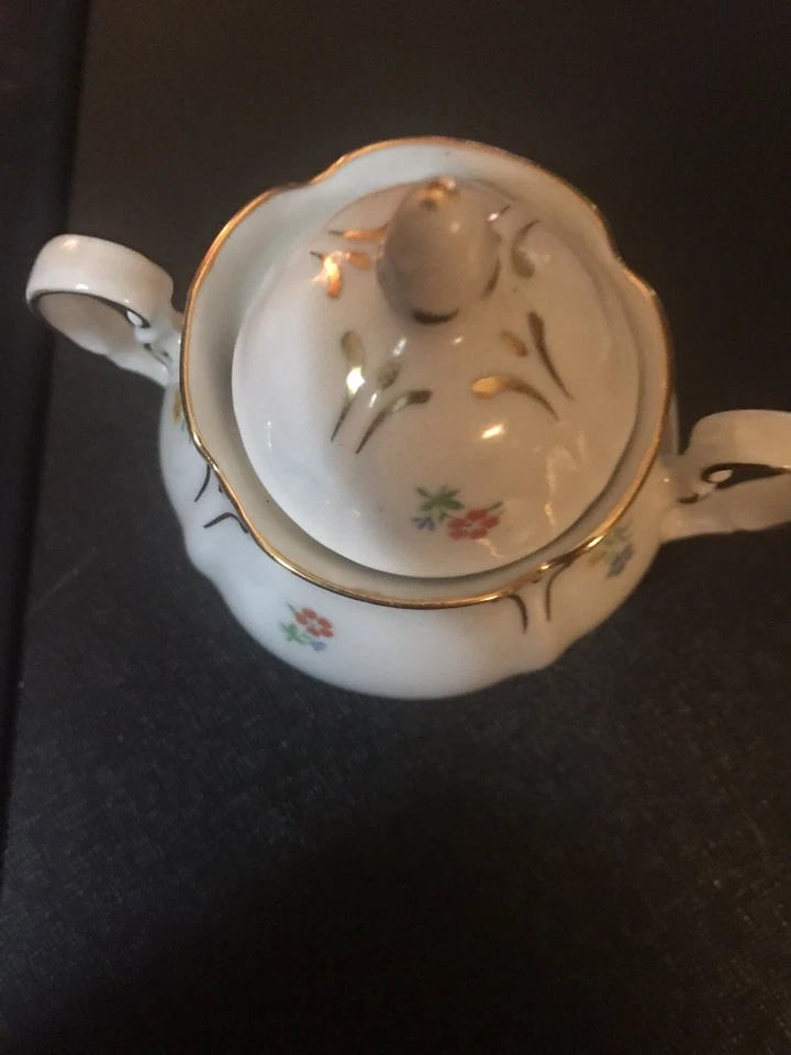 Crema y azúcar de porcelana Alemania zona Estados Unidos Foto 2 de 2