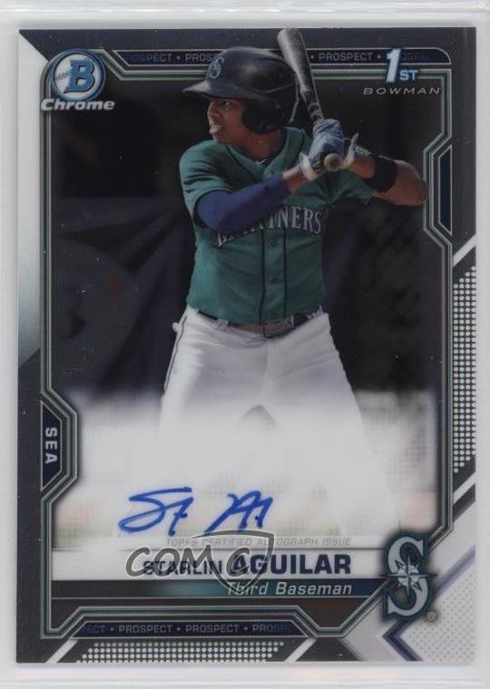 2021 Bowman Chrome Prospect Auto Starlin Aguilar #CPA-SA Auto 7i2