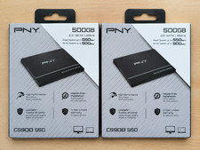Lot of 2 NEW PNY CS900 500GB 2.5" SATA III Internal SSDs – Sealed