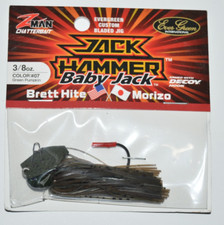 evergreen zman baby jack hammer chatterbait 3/8oz bladed jig green pumpkin