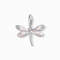 Thomas Sabo Charm AnhäNger Libelle 925 Silber WeißE Steine Kaltemail 1516-041-9