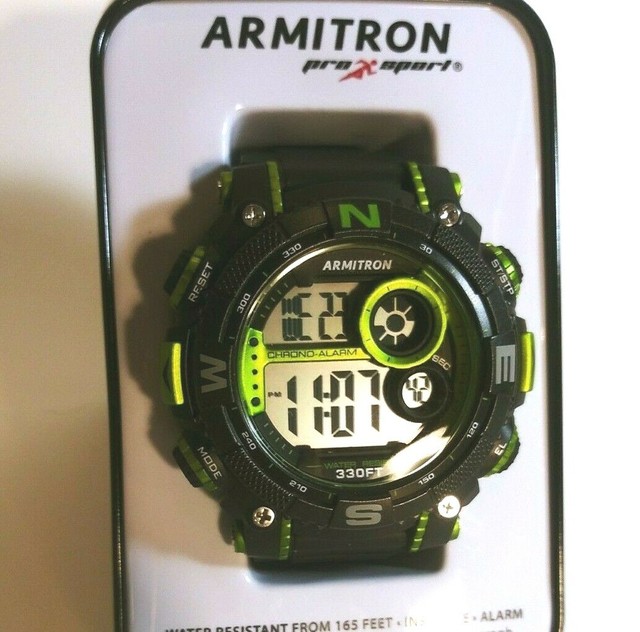 Armitron Men's 52mm Pro Sport Wr330 Camo Strap Digital Chronograph Watch 40/8284 for sale online