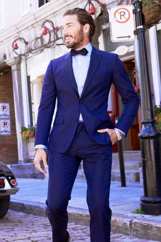 Uomo Blu Cena Smoking Casual Abito Firmato Matrimonio Sposi (Giacca+ Pantaloni) | eBay