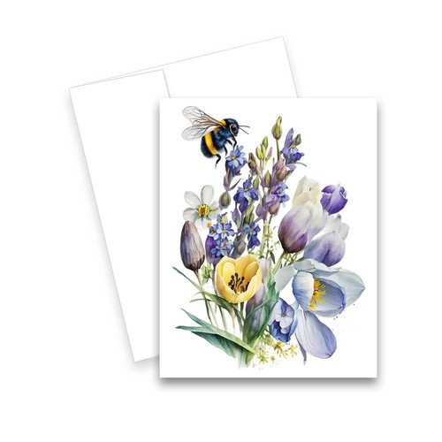 12 Bumble Bee Greeting Cards Blank with envelopes - Honey Bees ( 2 of each ) - 第 5/9 張圖片