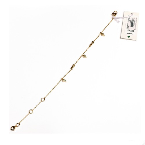 NWT Kate Spade LOVE YOU MOM 12-K Gold Plated CZ Crystal Earrings & Bracelet Set - Picture 9 of 12