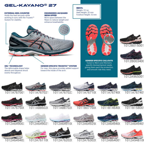 Asics Gel-Kayano 27 Support Overpronation Men Women Road Running Shoes Pick  1 | eBay