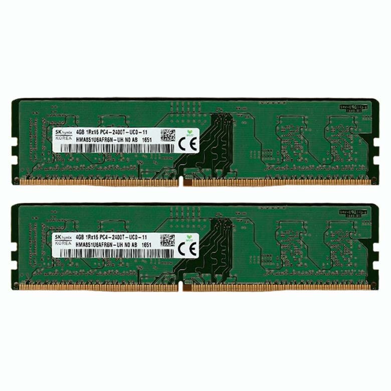 SK hynix 2x 4GB 1RX16 PC4-2400T DDR4 19200MHz 288Pin UDIMM Desktop Memory  RAM