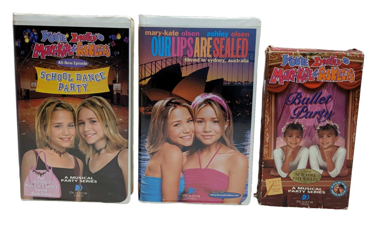 3x Mary-Kate & Ashley Olsen VHS Lot: Lips are Sealed, Ballet Party 