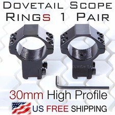 Rifle Scope Mount 1 Pair 11mm 3/8 inch Dovetail 30mm ring - High Profile