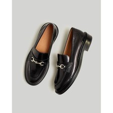 Madewell The Vernon Bit Hardware Loafer in Leather in True Black
