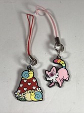 Lot of 2 Enamel Charms Tasty Peach Studios Snails Mushroom  Hanaki Raccoon