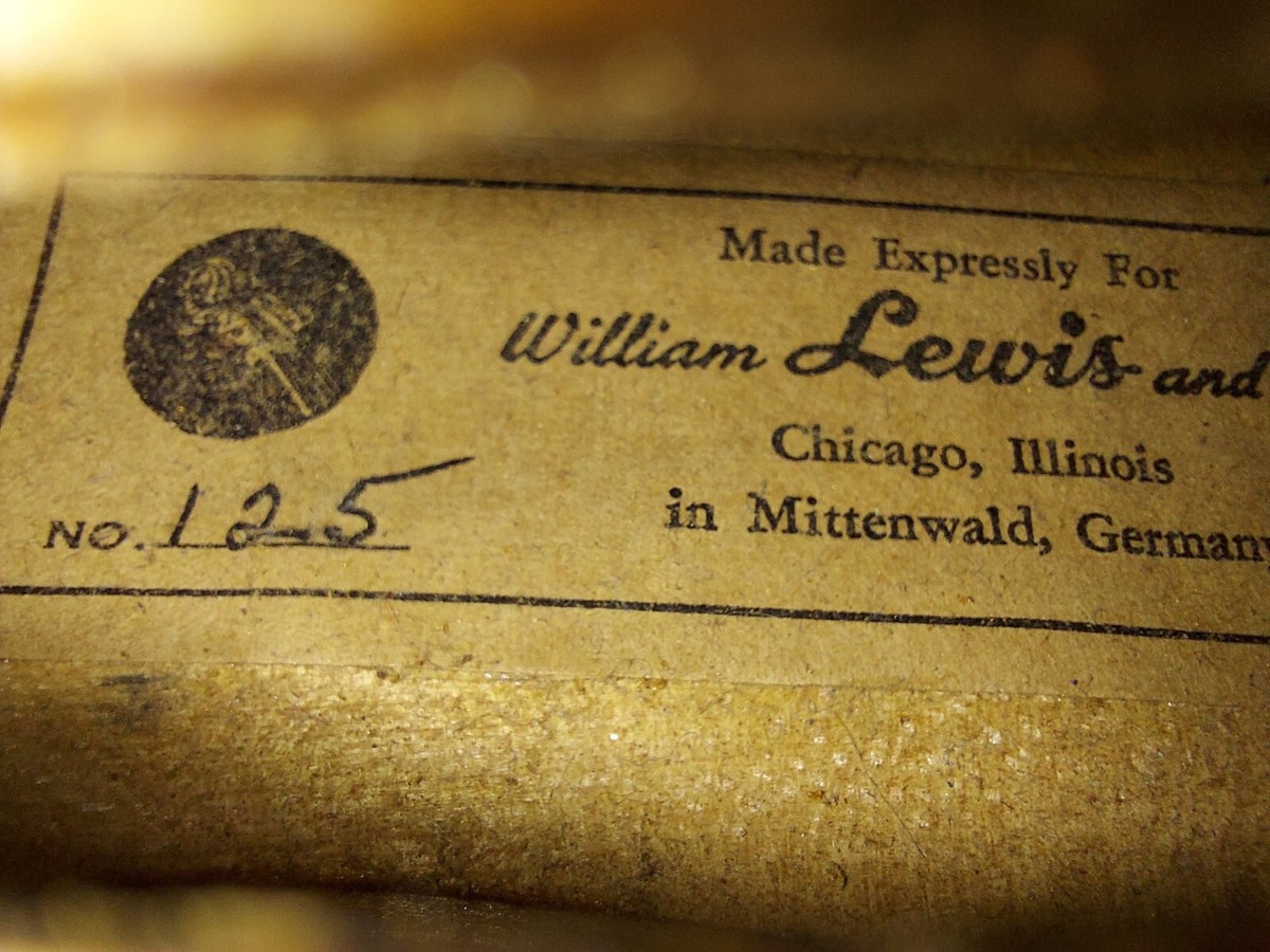 Lewis Model 125 sized 4/4 violin. Germany, Very Good Condition, w