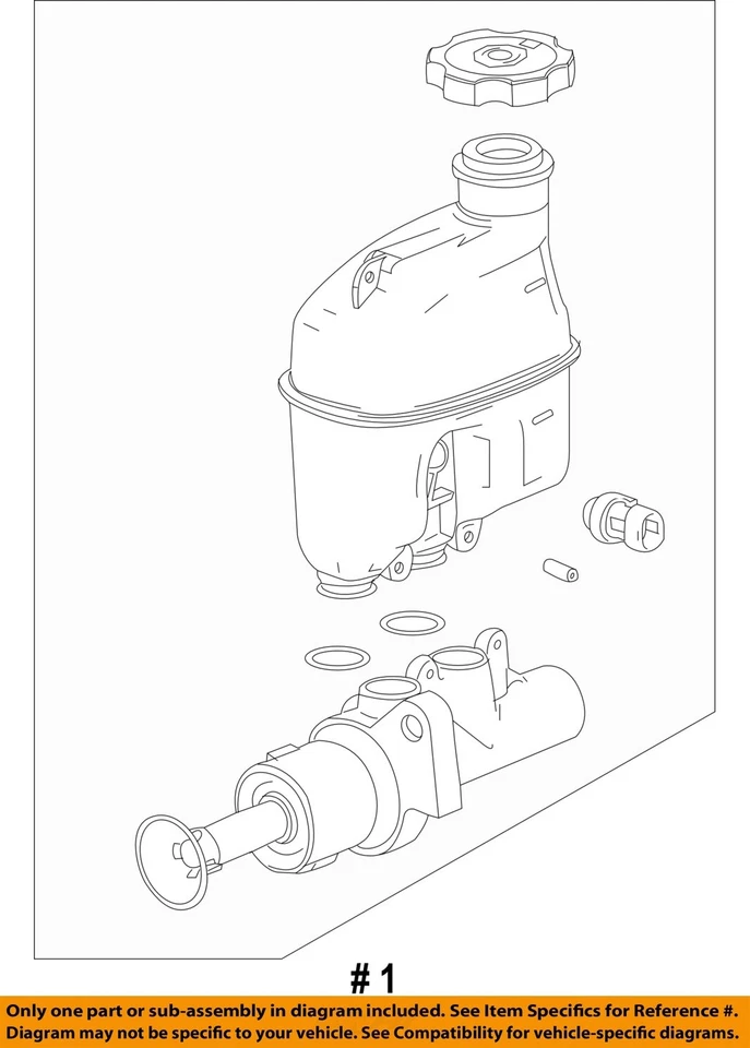 Б/у главный тормозной цилиндр подходит: 2007 Chevrolet Malibu классический стиль эмблема в g - Изображение 4 из 4