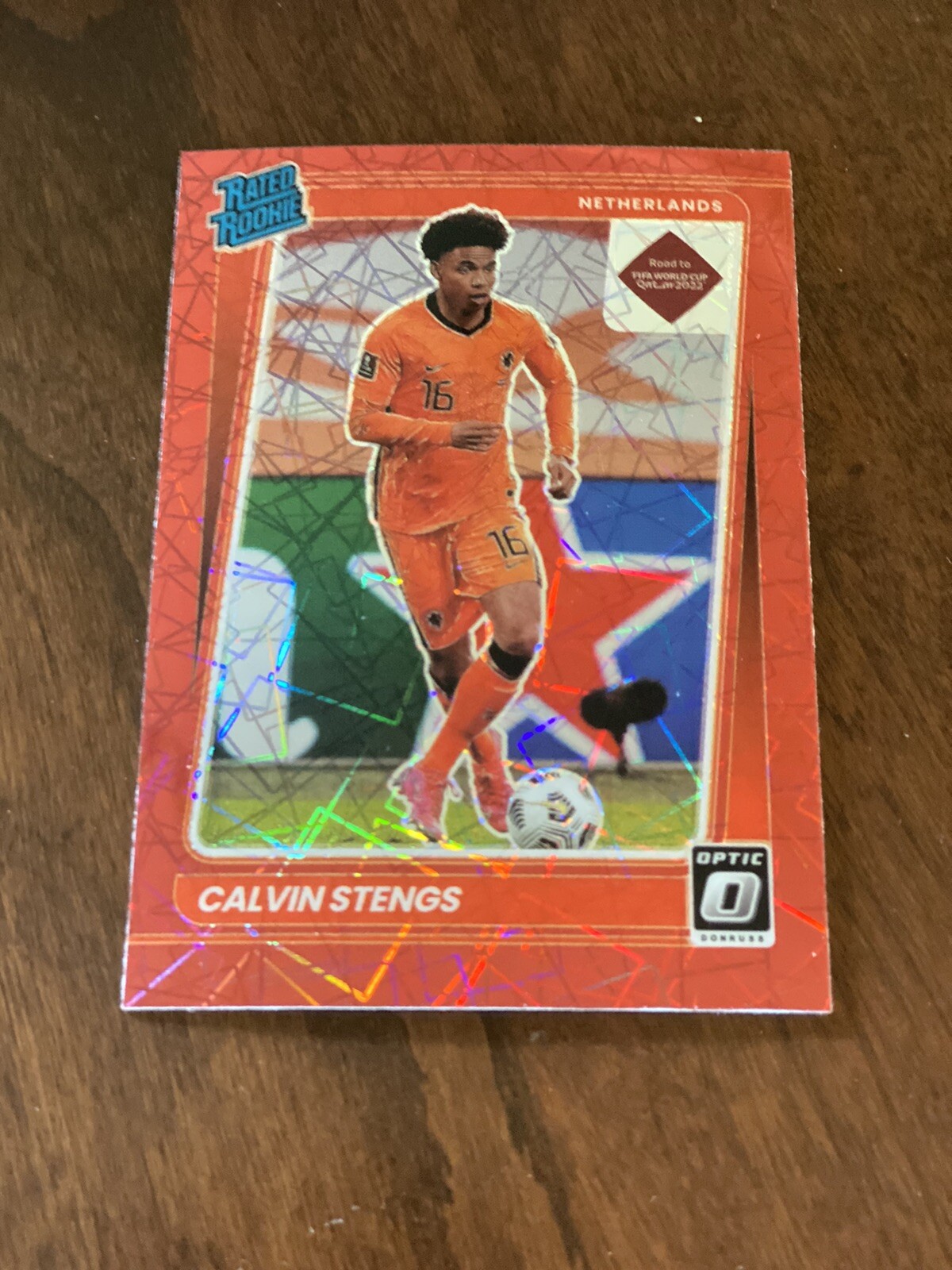 2021-22 Donruss CALVIN STENGS Rated Rookie #186 Optic Red Velocity Prizm Holo