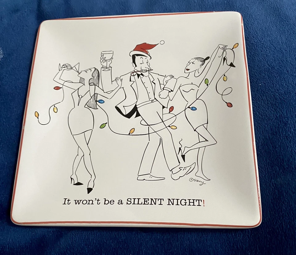 Mud pie Set Of 2 Christmas Snack Plates, 5” Square - Image 3 of 4