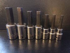 Mac Tools Usa Allen Hex 7 Socket Set 12 Drive 516 38 716 12 916 58 34