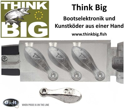   Do-it Molds Gussform 1108 für 3 Sechskantbleie mit Öse, 112 gr., Meeresblei 