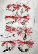 8 Strike King Promo SpinnerBaits 1/4 oz. Blade: Colorado and Willow  Red & White