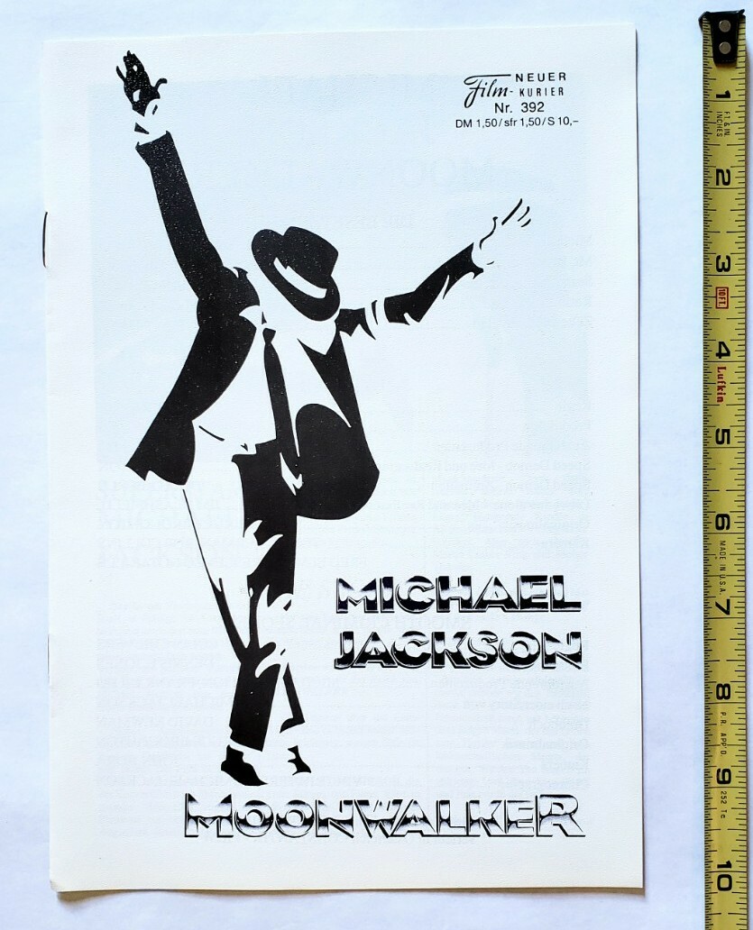 VINTAGE 1989 MOONWALKER MOVIE PROMO PREMIERE PROGRAM - MICHAEL JACKSON MJ FILM