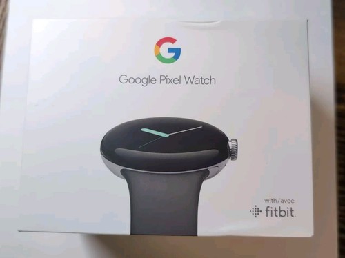 Google Pixel Watch 41mm Polished Silver Stainless Steel Case with Charcoal Used