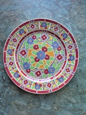 2 x ROYAL DOULTON GEOMETRIC PLATES FLORAL R SERIES- D5593 AND D5594 -MADE IN UK