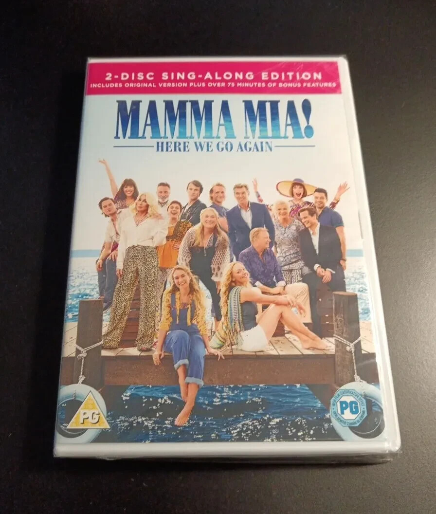 MAMMA MIA! HERE WE GO AGAIN 2 DISC SING-ALONG EDITION - DVD (2018) NEW SEALED